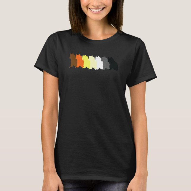 Camiseta Lgbt Papa Mens Orgulho gay Mês Sentado Gay Bear (Frente)