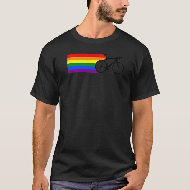 Camiseta Lgbt Pride Arco-Íris Ciclo Bicicleta Biker Lg (Frente)