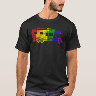 Camiseta Lgbt Pride Camper Van Rainbow Flag Human Right Sup