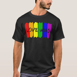 Camiseta Lgbt Pride Love Gins Suporte ao Arco-Íris Gay Lésb
