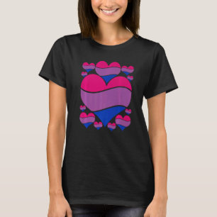 Camiseta Lgbt Pride Month Queer Bisexuality Flag Heart Prou