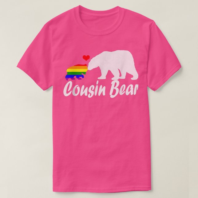Camiseta Lgbt Primo Bear Orgulho gay Igual Direitos Rainbow (Frente do Design)