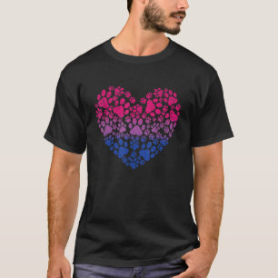 Camiseta LGBT-Q Impressão de Pata de Cachorro Orgulho Bisse