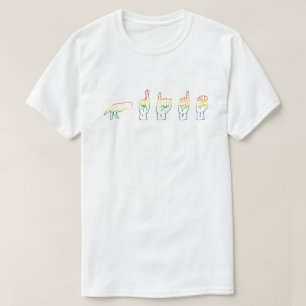Camiseta LGBT Rainbow ASL Pride T-Shirt