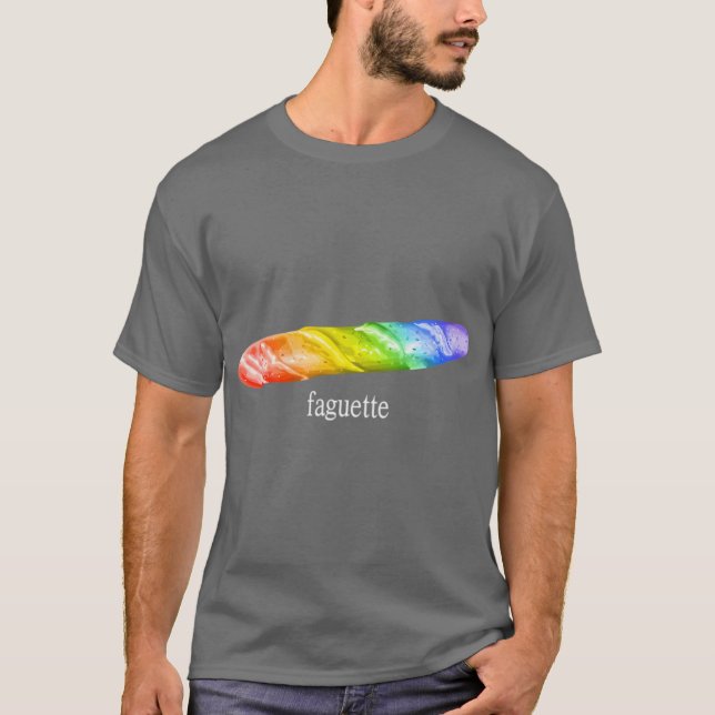 Camiseta Lgbt Rainbow Baguette Faguette Lgbt Bread retro (Frente)
