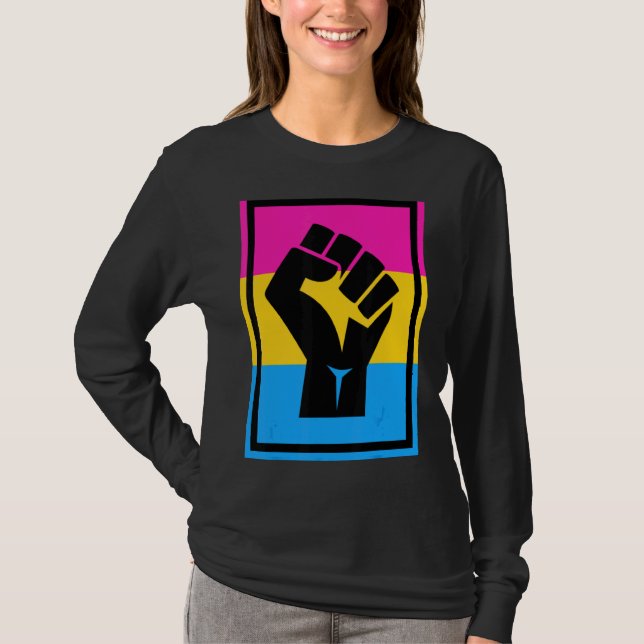 Camiseta Lgbt Resiste À Primeira Vintagem Maneira Pansexual (Frente)