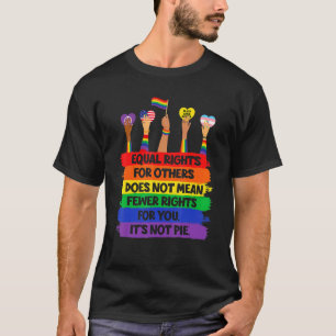 Camiseta LGBT Retro Fist Love Igual Rights Não é um Pie F