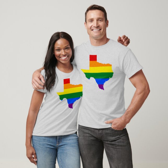 Camiseta LGBT Texas, Estado dos EUA mapa do topo (Unissex)