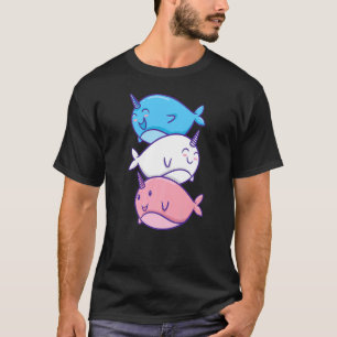 Camiseta Lgbt Trans Pride Narwhale Pile Transgender