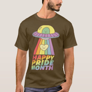 Camiseta LGBT Ufo Dropped Happy Pride Month To Gay Lesbian 