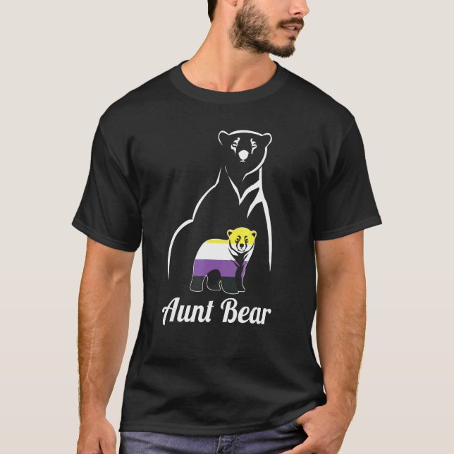 Camiseta Lgbt Urso Não Binário Enby Orgulho Não Binário (Frente)