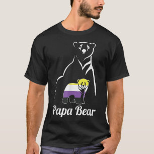 Camiseta LGBT - Urso Papá Não Binário Por Orgulho Não Binár