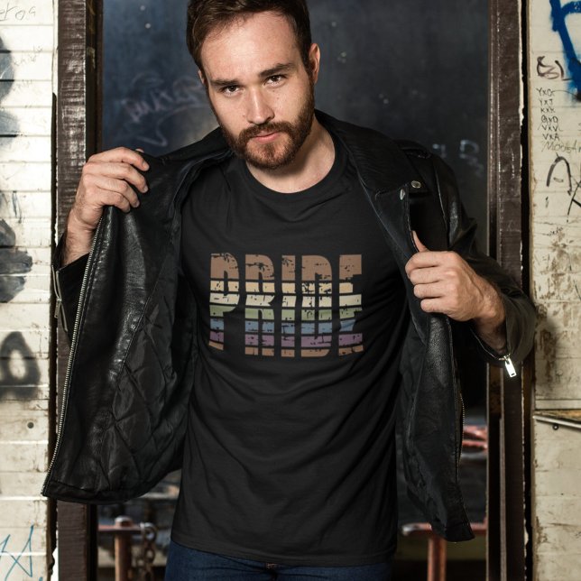 Camiseta LGBTQ2S+ Orgulho gay Retro Pastel Mudado (Criador carregado)