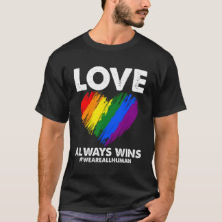 Camiseta Lgbtq Adora Ele Sempre Ganha Lgbt Rainbow Todos Nó