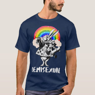 Camiseta LGBTQ Alice-In-Wonderland White Rabbit - Demisexua