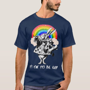 Camiseta LGBTQ Alice-in-Wonderland White Rabbit - Está OK T