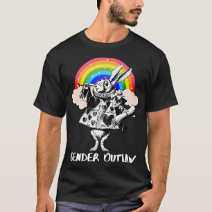 Camiseta LGBTQ Alice-In-Wonderland White Rabbit - Gênero Ou