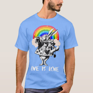 Camiseta LGBTQ Alice-in-Wonderland White Rabbit - O Amor é 