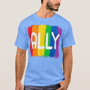 Camiseta LGBTQ Ally Rainbow Color LGBT Lésbica Orgulho gay 