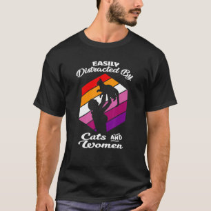 Camiseta LGBTQ Animal Lésbica Gata Homossexual Menina Arco-