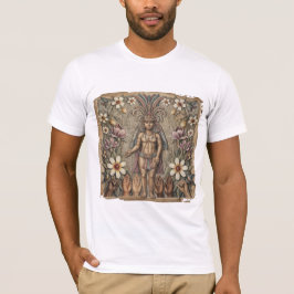Camiseta LGBTQ Aztec Orgulho Floral T-Shirt | Queer Mayan A
