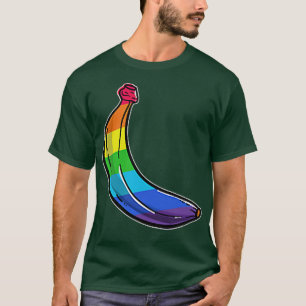 Camiseta LGBTQ Banana Funny Pris Gráfico Cute Rainbow Styl