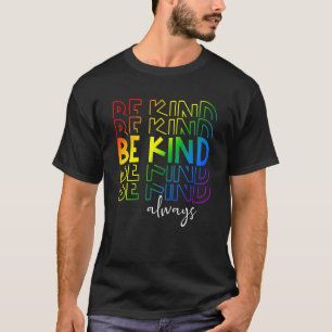 Camiseta Lgbtq Be Kind Orgulho gay Lgbt Tie Dye Flag Retroa