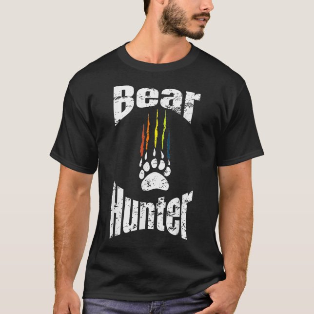 Camiseta LGBTQ Bear Hunter Orgulho gay (Frente)