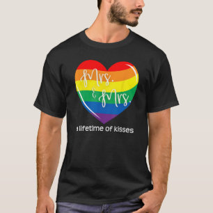 Camiseta LGBTQ Brides, Casais Lésbicas, Orgulho gay e