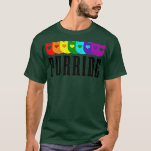 Camiseta LGBTQ Cat Purride Orgulho gay Mês Sinalizador Arco