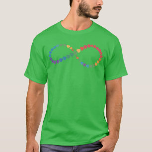 Camiseta LGBTQ Coração Infinito Arco-íris Neurodiversidade