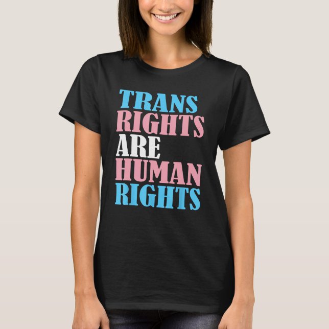 Camiseta LGBTQ de Suporte Humano LGBT Transgênero de Direit (Frente)