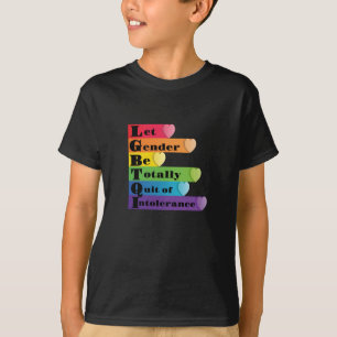 Camiseta LGBTQ - Deixar O Gênero De Ser Intolerante