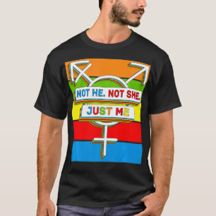 Camiseta LGBTQ do Orgulho do Genderqueer Não Binário