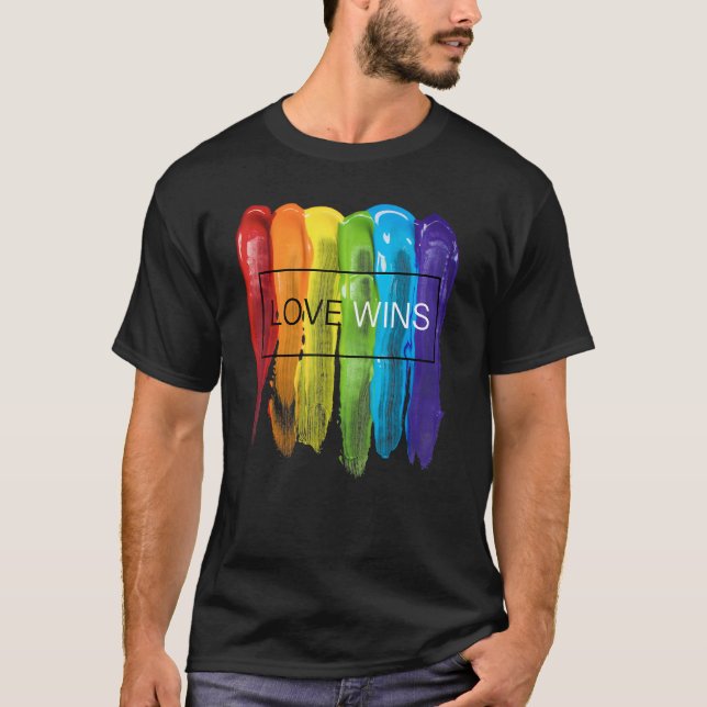 Camiseta LGBTQ Equality Gay Pride Love Wins Be Yourself Mon (Frente)