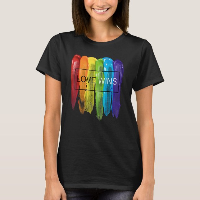 Camiseta LGBTQ Equality Gay Pride Love Wins Be Yourself Mon (Frente)