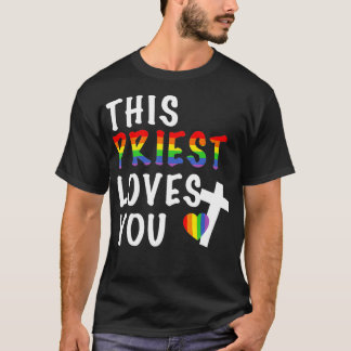 Camiseta LGBTQ Este Padre Te Ama Muito Líder Religioso 