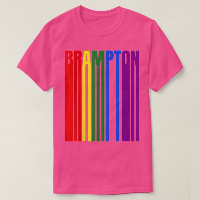 Camiseta LGBTQ Flag Corols Brampton Canada - Canadian Pride (Frente do Design)