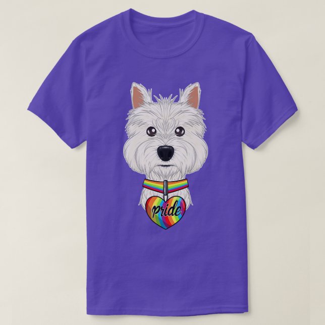 Camiseta LGBTQ Flag I Orgulho gay Flag I West Highland Terr (Frente do Design)