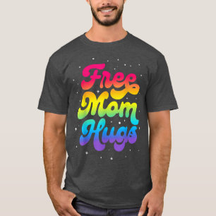 Camiseta LGBTQ Free Mãe Abraça Orgulho gay LGBT Ally Rainbo