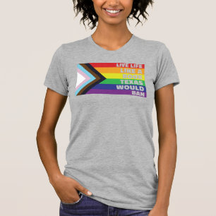 Camiseta LGBTQ Gay Lésbica LGBTQ Transvive Como Livro