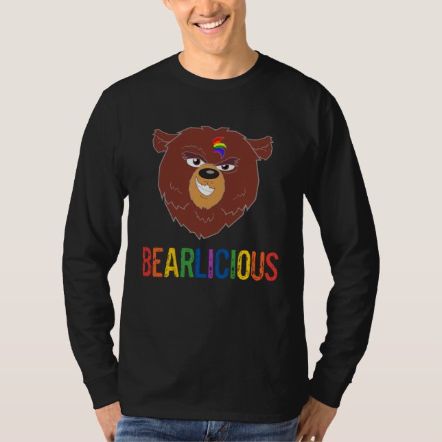 Camiseta LGBTQ Gay Pride Month Parade Festival Bearlicious  (Frente)