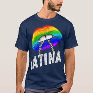 Camiseta LGBTQ Latina Rainha Forte Gay Homens Latim