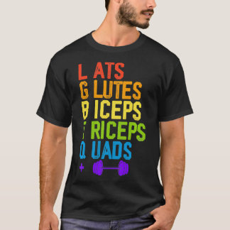 Camiseta LGBTQ Lats Glutes Biceps Triceps Qua