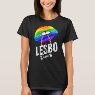 Camiseta LGBTQ Lesbo Rainha Forte Gay Homens Lésbicas Bi