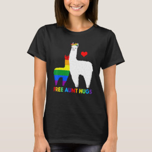Camiseta Lgbtq Llama Free Tunt Hugs Proud Ally Sinalizador