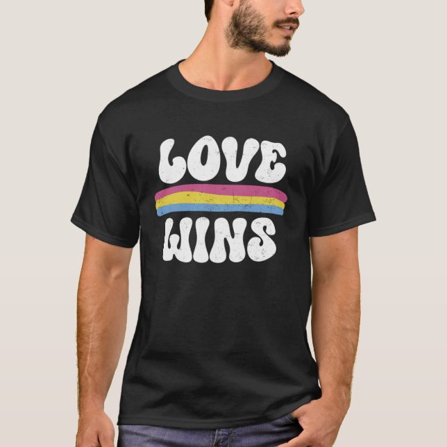 Camiseta LGBTQ Love Pansexual Flag Gay Pride (Frente)
