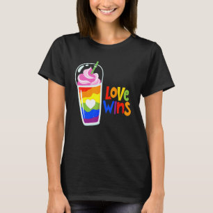 Camiseta Lgbtq Love Wins Orgulho gay Lgbt Ally Rainbow Flag