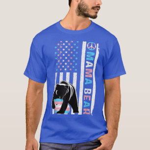 Camiseta LGBTQ Mama Ursa Transgênero - Orgulho de Bandeira