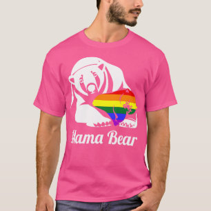 Camiseta LGBTQ Mama Urso Orgulho gay Rainbow Mãe